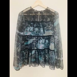 Anthro Long Sleeved Swing Top